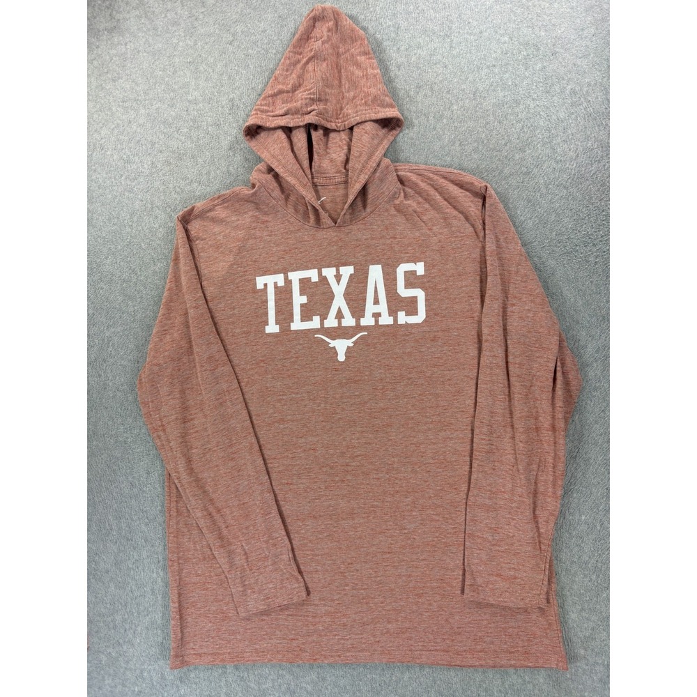 Texas Longhorns Screened Logo Performance Campus Hoodie Mens XL Orange UT
